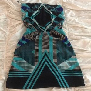 Blue geometric dress